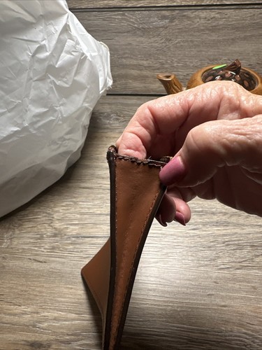 Fossil Brown Zipper Hand Bag Pouch - Picture 5 of 5