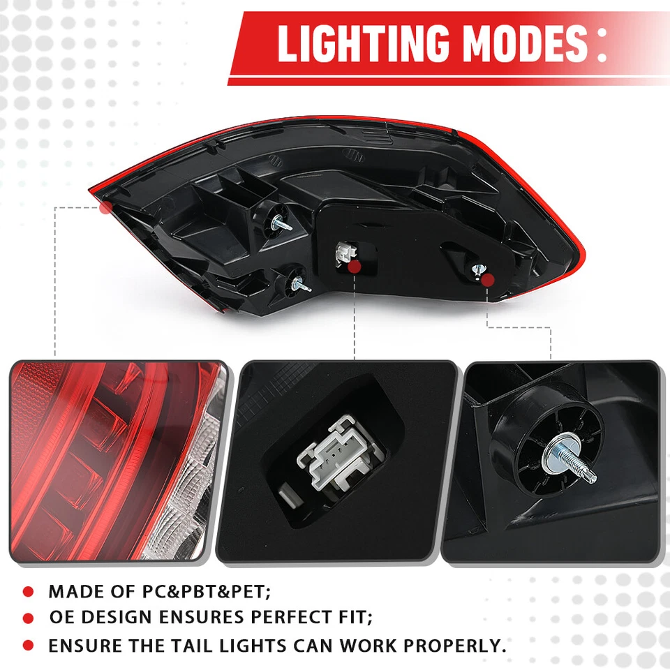 Luz trasera exterior pasajero derecho para Mercedes Benz Clase E 14-16 W212 E250 E350 Foto 4 de 4