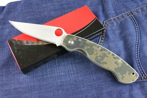 New G10 Handle D2 Stone Wash Blade Line Lock Folding Pocket Knife EDC C82G - Bild 3 von 7
