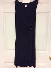 S Fuzi Womens Wrap Dress Size Junior Medium Sexy Little Black Dress 28