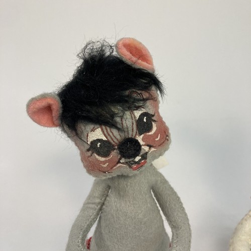 Vintage Annalee's Mobilitee 2 Dolls Rabbit And Mouse 1971 1981 Poseable - Bild 2 von 20