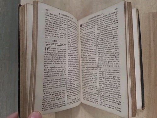 1864 NEW TESTAMENT French CIVIL WAR ERA leather AMERICAN BIBLE SOCIETY antique - Picture 19 of 21