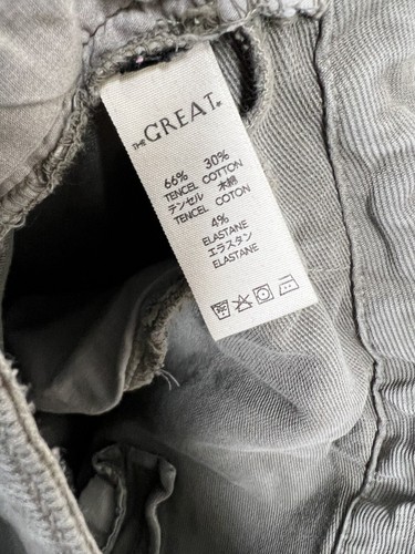 The GREAT Corduroy Skinny Ankle Pants Size 27 Sage Green - Picture 4 of 4