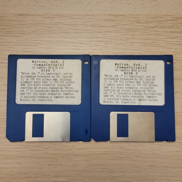 Wetten daß...? ⭐ 2 Disketten ⭐ Commodore Amiga 500 Wetten daß...? ⭐ 2 Disketten ⭐ Commodore Amiga 500