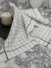 Charvet Editions "Recycle" (Blanc), Linen & cotton tea towel. France