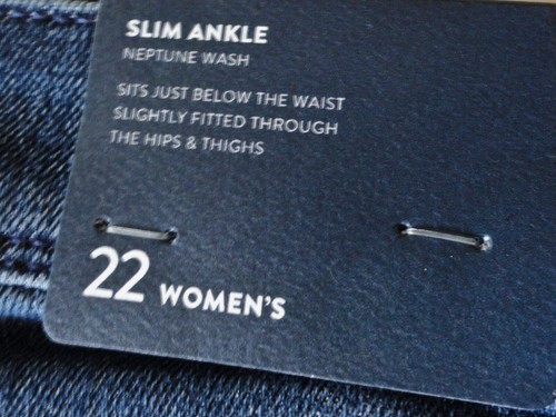 Neu mit Etikett J Jill Denim Gr. 22 authentische Passform schmales Bein Knöcheljeans Neptun-Waschung 99 $ - Bild 11 von 15