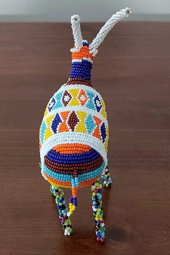Vintage Beaded Gazelle African Animal Art Figurine Handmade - Picture 2 of 6