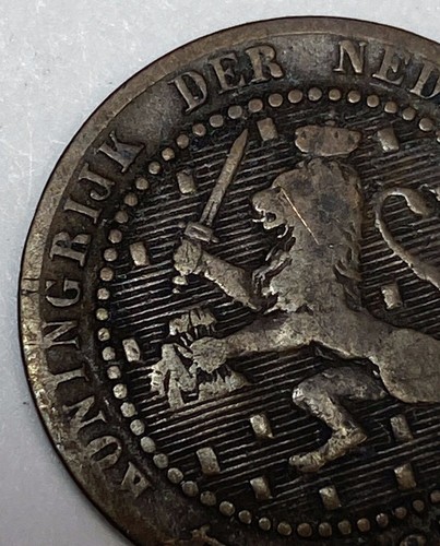 Un centavo 1883 - Guillermo III / Guillermina. Países Bajos - Imagen 3 de 6