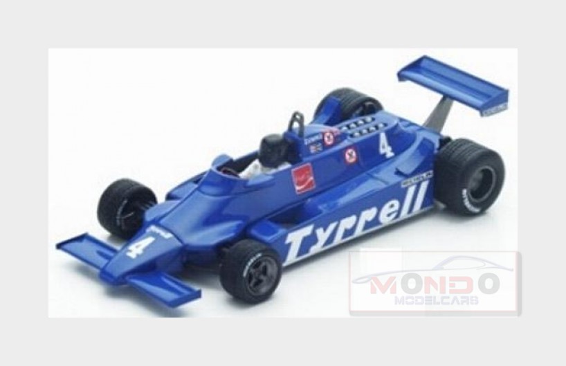 Tyrrell F1 010 silverinian Gp 1981 Ricardo Zunino bluee SPARK 1 43 S4318 Mode Tyrrell F1 010 silverinian Gp 1981 Ricardo Zunino bluee SPARK 1 43 S4318 Mode