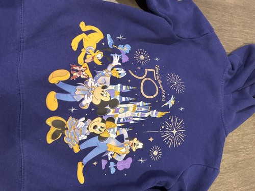 WALT DISNEY WORLD 50TH ANNIVERSARY HOODIE ZIP UP Girls SIZE XS See Pinhole!! - Picture 12 of 20