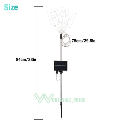 200 LED Xmas Garden Solar String Lights Outdoor Waterproof Path Lawn Lamp Decor - Picture 8 of 16