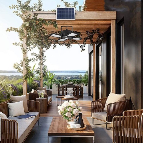 Luce solare LED 1000LM con rilevatore di movimento giardino proiettore faretto esterno luce - Foto 10 di 10
