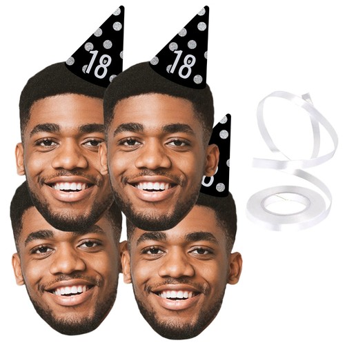 Custom Face Bunting with Party Hat, Custom Photo Banner Cutout Party Decorations - Picture 180 of 280