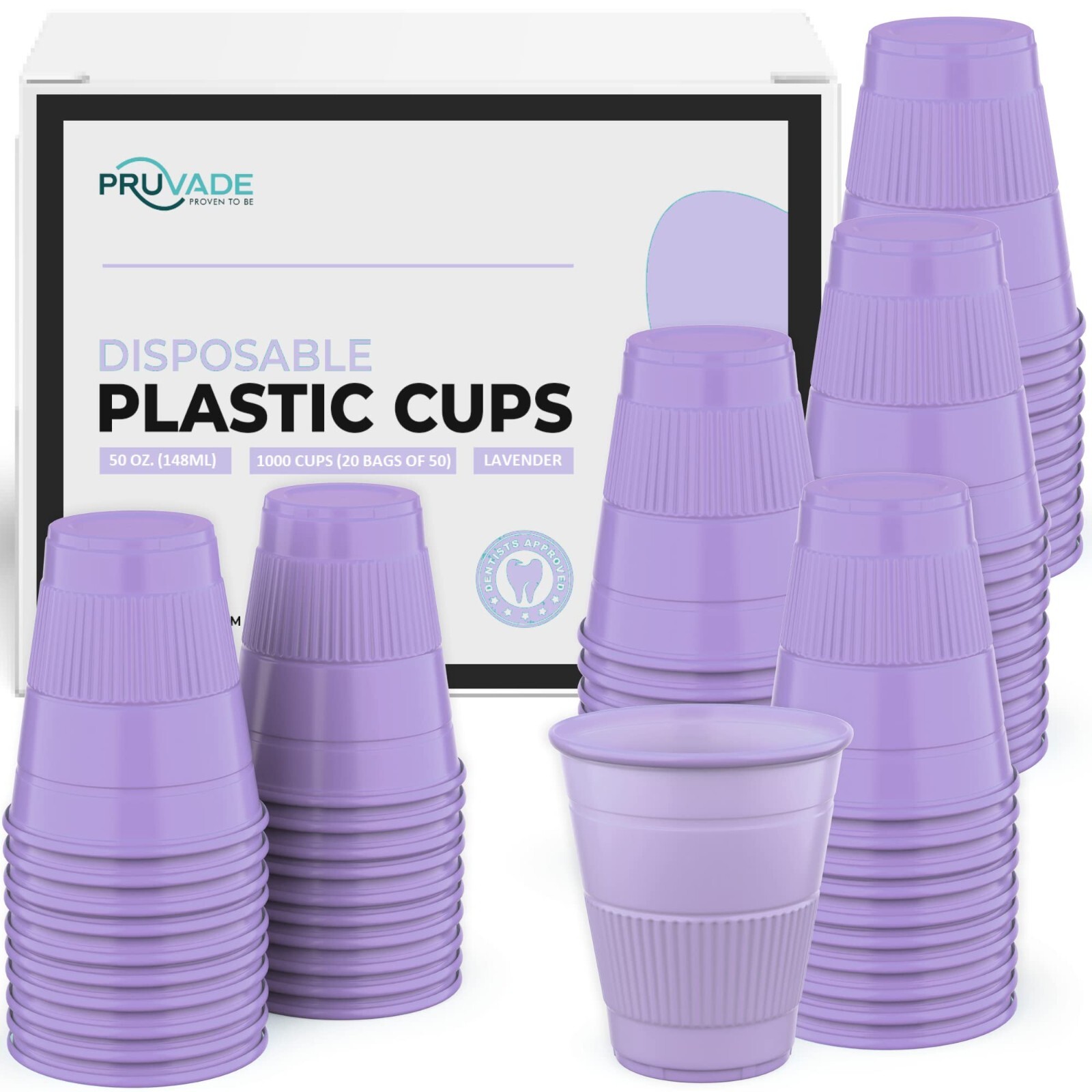 Dropship Dukal Disposable Plastic Cups. Pack Of 1000 Mauve Plastic