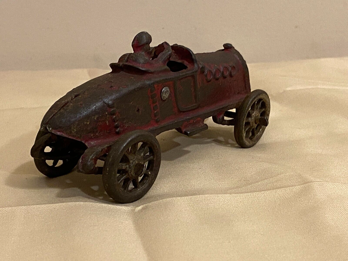 Hubley Cast Iron Indy Style Race Car Early Toy Racer al-96