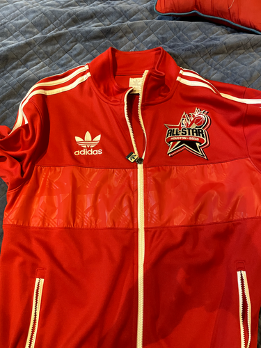 2013 NBA All Star Game Adidas Rockets Red Basketball Warm Up Track Jacket - Picture 4 of 4