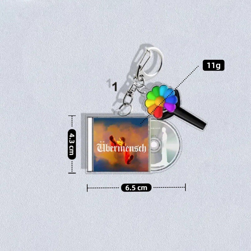 Kpop G-Dragon 3rd Album Ubermensch Acrylic Keychain Accessory