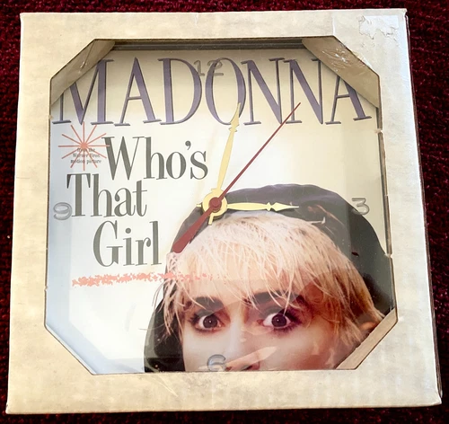 MADONNA WHO'S THAT GIRL VINYL SINGLE & WALL CLOCK SEALED BOX PROMO MOVIE