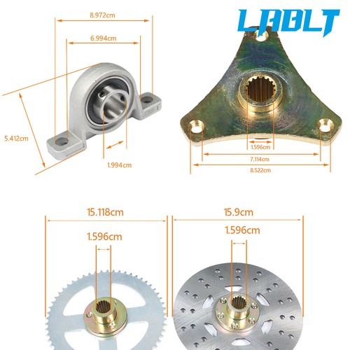 LABLT ChianDisc 29" 32" 44" per Go Kart Kit Assale Posteriore Live Pignone Mozzo Freno - Foto 24 di 32