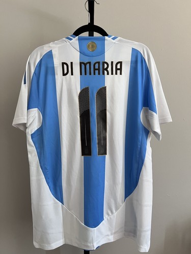 2024 Argentina Authentic Home Jersey #11 Di Maria Large ADIDAS Farewell Kit - Picture 2 of 4