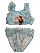 Disney Frozen Girls 2pc Blue Elsa  Anna Swim Suit Bikini