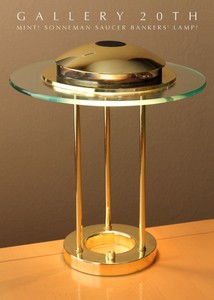 KOVACS-MID-CENTURY-SONNEMAN-SAUCER-DESK-LAMP-BRASS-70-039-S-80-039-S-UFO-ATOMIC-PANTON