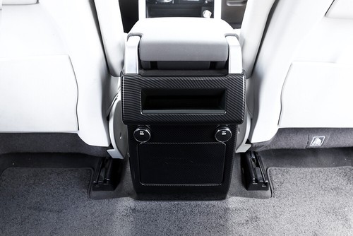 Kohlefaser Rücksitz Luftauslass Lüftung Abdeckung für Land Rover Discovery 5 2017-18 - Bild 3 von 7