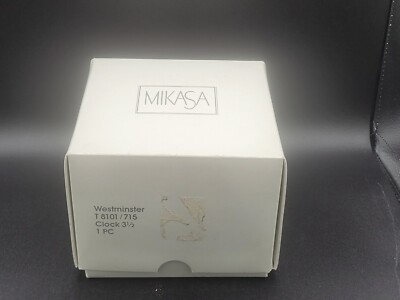 Mikasa Clear Crystal Westminster Table Top Quartz Clock 3 1/2  West Germany Box