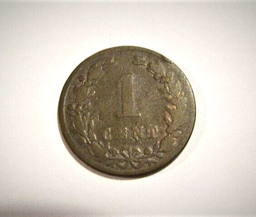 Netherlands 1877 1 Cent Old Coin - Picture 2 of 5