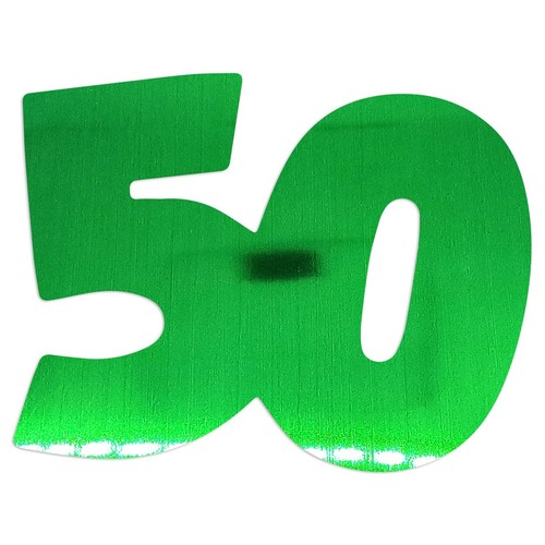 Die Cut Shape - NUMBER 50 2.5" & 5.0" size in 12 Metallic Colors #6352 - Picture 17 of 23