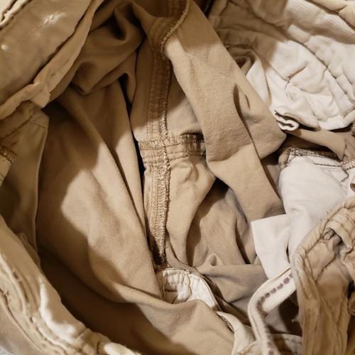 Abercrombie Fitch Shorts Mens 28 Khaki Chino Skater Military Drawstring Y2K - Picture 19 of 23