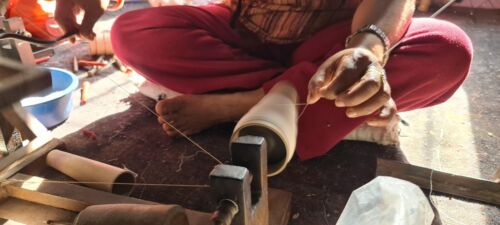 Cashmere Blanket " Sutra (सूत्र)" - Handmade From Nepal, Bedspread - Picture 14 of 17