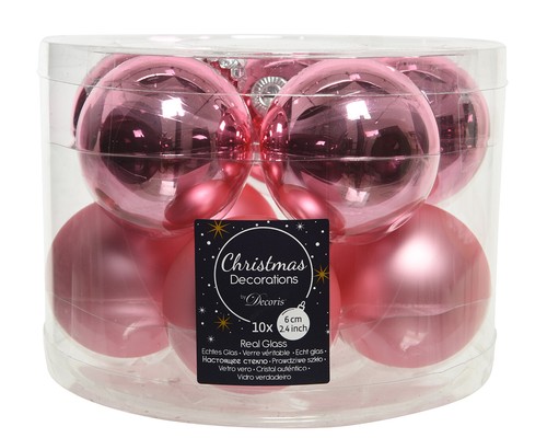 Christbaumschmuck Glas Weihnachtsbaumschmuck Christbaumkugeln rosa pink - Bild 11 von 13