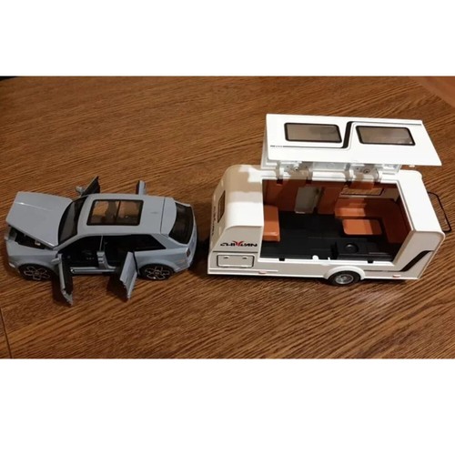 1:32 Rolls Royce Cullinan With Caravan Model Diecast Car Model Kids Toy Gift - Picture 4 of 10