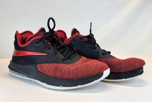 Size 10 Nike Air Max Infuriate 3 Low University Red Basketball Shoe Sneaker - Picture 4 of 11