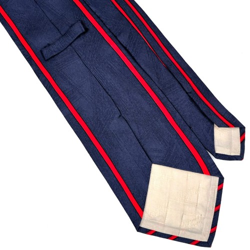 Krawatte Vitaliano Pancaldi grau - blau rot abstrakt Art Deco Italy Seide Vintage - Bild 9 von 12