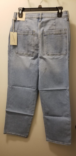 Pantalones de mezclilla rectos vintage de hilo elevado universal talla 8 29R azul bistró - Imagen 3 de 6