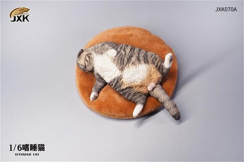 JXK 1:6 Scale Lethargic Cat Model Cute Pet Figure Collection Animal Decoration - Picture 5 of 22