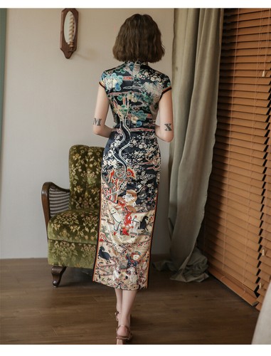 Women's Cheongsam Improved Retro Chinese Style Long Red Toast Dress New Dress - Picture 6 of 23