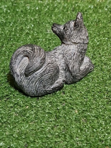 Figura de perro husky tallado original lobo esculturas hechas a mano Canadá - Imagen 6 de 9
