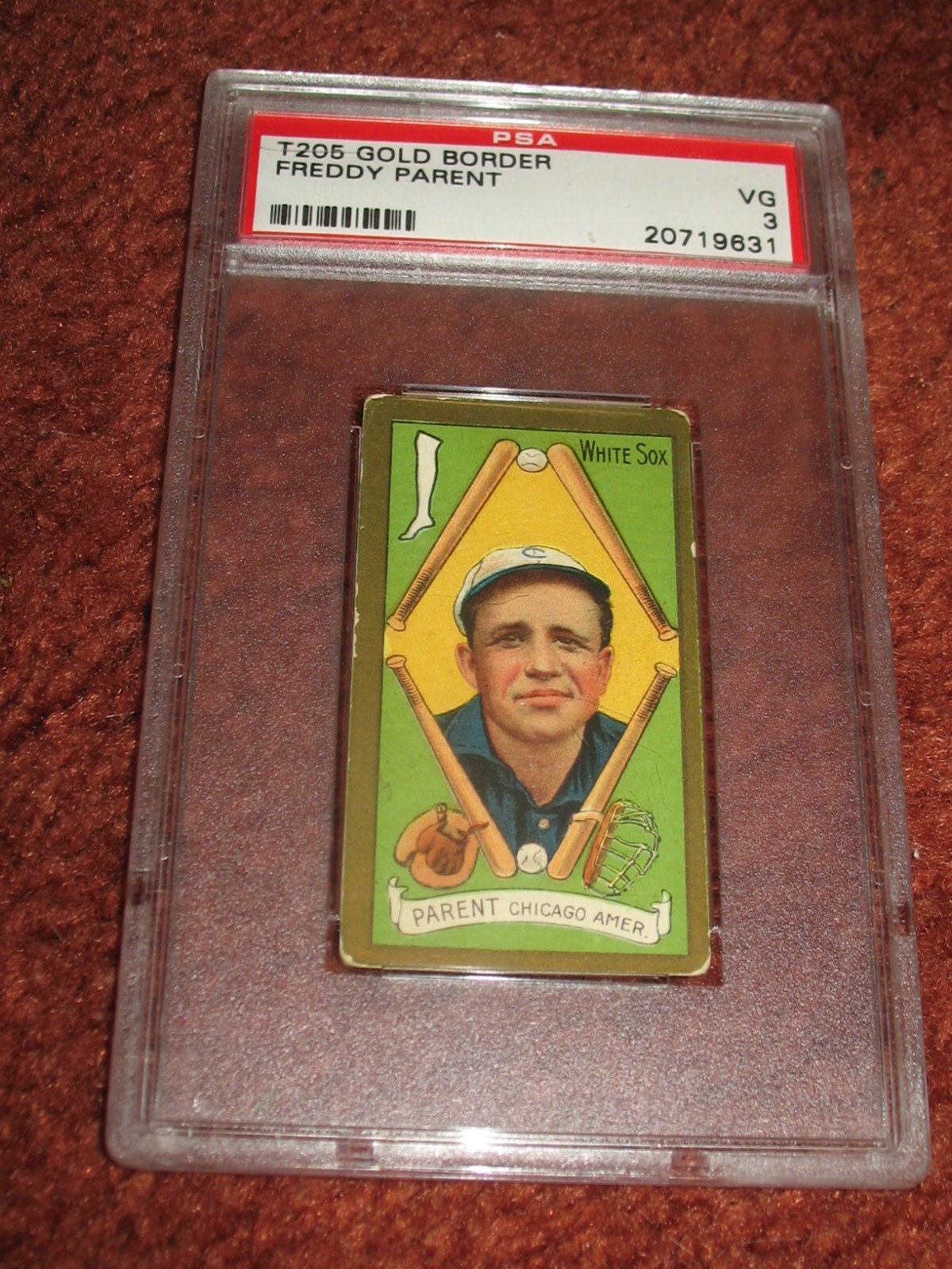 1911 T205 Freddy Parent PSA VG 3 ~CHICAGO White Sox