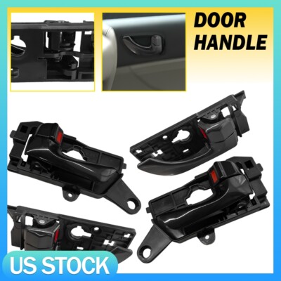 For 2008-2010 Hyundai Sonata 4X Interior Inside Inner Door Handle Black Full Set