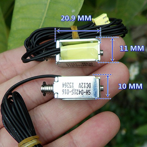 DC12V Push Pull Suction Spring Magnet Rod Mini Solenoid Electromagnet Stroke 4mm - Picture 2 of 10