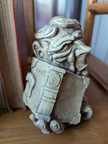 Vtg Gothic Agatha Christie Immanuel Kant Bookend Set Levesque Toscano 90s Librar - Picture 5 of 24