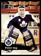 1991-92 Pro Set #222 Peter Ing Toronto Maple Leafs