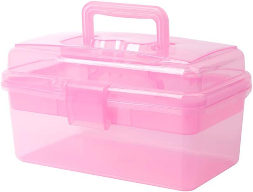 Multipurpose Plastic Storage Container Organizer Box Case with Removable Tray an - Picture 8 of 12