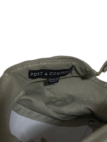 John Deere Adjustable Hat Cap, Light Grey By Port & Co. Embossed Logo - Picture 7 of 7