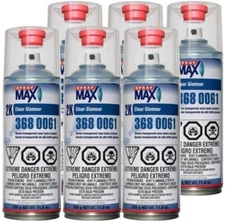 SprayMax 3680061 2K Glamour High Gloss Clear Coat 11.8 oz 1 Case (6 Cans)