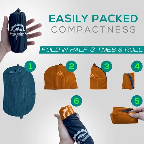 Inflatable Camping Pillow, Lightweight Polyester, 17x12 Inches, Anti-Slip, Ou... - Picture 8 of 9