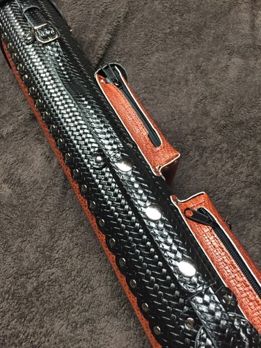 Vincitore Cuero Genuino Negro Y Marrón Cesta Diseño de Tejido 3 Golpes 6 Ejes 3x6 - Imagen 12 de 12